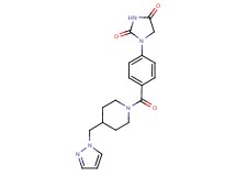 1-(4-{[4-(1H-pyrazol-1-ylmethyl)-1-piperidinyl]carbonyl}phenyl)-2,4-imidazolidinedione