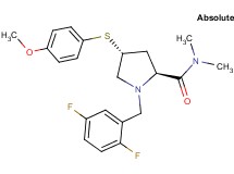 (4R)-1-(2,5-difluorobenzyl)-4-[(4-methoxyphenyl)thio]-N,N-dimethyl-L-prolinamide