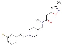 N-({1-[2-(3-fluorophenyl)ethyl]piperidin-4-yl}methyl)-N-methyl-2-(3-methylisoxazol-5-yl)acetamide