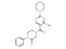 4-{[4-methyl-2-(1-piperidinyl)-5-pyrimidinyl]carbonyl}-1-phenyl-2-piperazinone