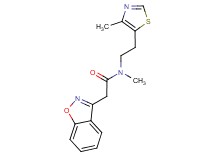2-(1,2-benzisoxazol-3-yl)-N-methyl-N-[2-(4-methyl-1,3-thiazol-5-yl)ethyl]acetamide