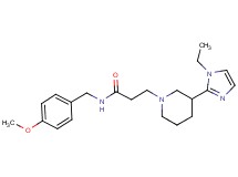 3-[3-(1-ethyl-1H-imidazol-2-yl)-1-piperidinyl]-N-(4-methoxybenzyl)propanamide