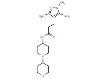 N-[1-(tetrahydro-2H-thiopyran-4-yl)piperidin-4-yl]-3-(1,3,5-trimethyl-1H-pyrazol-4-yl)propanamide