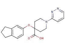 4-(2,3-dihydro-1H-inden-5-yloxy)-1-pyridazin-3-ylpiperidine-4-carboxylic acid