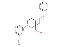 6-[3-(hydroxymethyl)-3-(2-phenoxyethyl)piperidin-1-yl]pyridine-2-carbonitrile