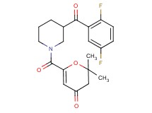 6-{[3-(2,5-difluorobenzoyl)-1-piperidinyl]carbonyl}-2,2-dimethyl-2,3-dihydro-4H-pyran-4-one