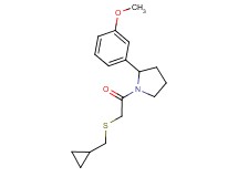 1-{[(cyclopropylmethyl)thio]acetyl}-2-(3-methoxyphenyl)pyrrolidine
