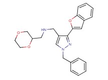 1-[3-(1-benzofuran-2-yl)-1-benzyl-1H-pyrazol-4-yl]-N-(1,4-dioxan-2-ylmethyl)methanamine