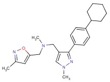 1-[3-(4-cyclohexylphenyl)-1-methyl-1H-pyrazol-4-yl]-N-methyl-N-[(3-methyl-5-isoxazolyl)methyl]methanamine