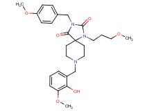 8-(2-hydroxy-3-methoxybenzyl)-3-(4-methoxybenzyl)-1-(3-methoxypropyl)-1,3,8-triazaspiro[4.5]decane-2,4-dione