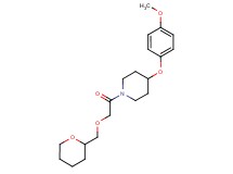 4-(4-methoxyphenoxy)-1-[(tetrahydro-2H-pyran-2-ylmethoxy)acetyl]piperidine