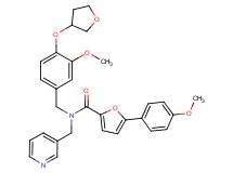 5-(4-methoxyphenyl)-N-[3-methoxy-4-(tetrahydro-3-furanyloxy)benzyl]-N-(3-pyridinylmethyl)-2-furamide