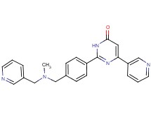 2-(4-{[methyl(pyridin-3-ylmethyl)amino]methyl}phenyl)-6-pyridin-3-ylpyrimidin-4(3H)-one
