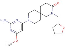 9-(2-amino-6-methoxypyrimidin-4-yl)-2-(tetrahydrofuran-2-ylmethyl)-2,9-diazaspiro[5.5]undecan-3-one