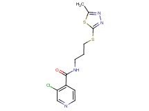 3-chloro-N-{3-[(5-methyl-1,3,4-thiadiazol-2-yl)thio]propyl}isonicotinamide