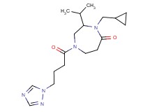 4-(cyclopropylmethyl)-3-isopropyl-1-[4-(1H-1,2,4-triazol-1-yl)butanoyl]-1,4-diazepan-5-one