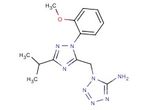 1-{[3-isopropyl-1-(2-methoxyphenyl)-1H-1,2,4-triazol-5-yl]methyl}-1H-tetrazol-5-amine