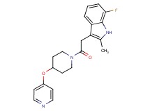 7-fluoro-2-methyl-3-{2-oxo-2-[4-(4-pyridinyloxy)-1-piperidinyl]ethyl}-1H-indole