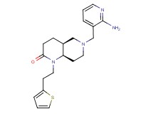 (4aS*,8aR*)-6-[(2-aminopyridin-3-yl)methyl]-1-[2-(2-thienyl)ethyl]octahydro-1,6-naphthyridin-2(1H)-one
