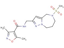 3,5-dimethyl-N-{[5-(methylsulfonyl)-5,6,7,8-tetrahydro-4H-pyrazolo[1,5-a][1,4]diazepin-2-yl]methyl}isoxazole-4-carboxamide