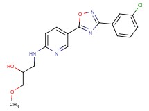 1-({5-[3-(3-chlorophenyl)-1,2,4-oxadiazol-5-yl]-2-pyridinyl}amino)-3-methoxy-2-propanol