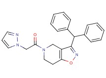 3-(diphenylmethyl)-5-(1H-pyrazol-1-ylacetyl)-4,5,6,7-tetrahydroisoxazolo[4,5-c]pyridine