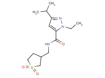 N-[(1,1-dioxidotetrahydro-3-thienyl)methyl]-1-ethyl-3-isopropyl-1H-pyrazole-5-carboxamide