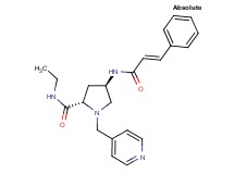 (4R)-N-ethyl-4-{[(2E)-3-phenylprop-2-enoyl]amino}-1-(pyridin-4-ylmethyl)-L-prolinamide
