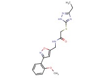 2-[(3-ethyl-1H-1,2,4-triazol-5-yl)thio]-N-{[3-(2-methoxyphenyl)isoxazol-5-yl]methyl}acetamide