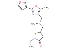 1-ethyl-4-{[{[2-(3-furyl)-5-methyl-1,3-oxazol-4-yl]methyl}(methyl)amino]methyl}-2-pyrrolidinone