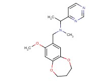 N-[(8-methoxy-3,4-dihydro-2H-1,5-benzodioxepin-7-yl)methyl]-N-methyl-1-pyrimidin-4-ylethanamine