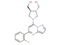 {(3S*,4S*)-1-[5-(2-fluorophenyl)pyrazolo[1,5-a]pyrimidin-7-yl]-3,4-pyrrolidinediyl}dimethanol