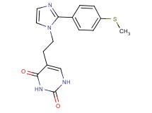 5-(2-{2-[4-(methylthio)phenyl]-1H-imidazol-1-yl}ethyl)pyrimidine-2,4(1H,3H)-dione