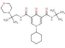 N-(tert-butyl)-1-cyclohexyl-N'-[2-methyl-2-(4-morpholinyl)propyl]-4-oxo-1,4-dihydro-3,5-pyridinedicarboxamide