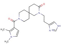 9-[(1,2-dimethyl-1H-pyrrol-3-yl)carbonyl]-2-[2-(1H-imidazol-4-yl)ethyl]-2,9-diazaspiro[5.5]undecan-3-one