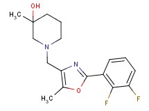 1-{[2-(2,3-difluorophenyl)-5-methyl-1,3-oxazol-4-yl]methyl}-3-methylpiperidin-3-ol