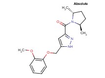 3-{[(2R,5R)-2,5-dimethylpyrrolidin-1-yl]carbonyl}-5-[(2-methoxyphenoxy)methyl]-1H-pyrazole