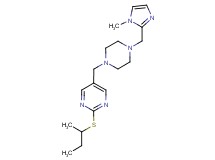 2-(sec-butylthio)-5-({4-[(1-methyl-1H-imidazol-2-yl)methyl]piperazin-1-yl}methyl)pyrimidine