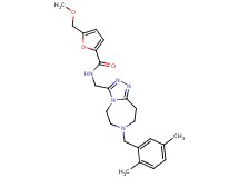 N-{[7-(2,5-dimethylbenzyl)-6,7,8,9-tetrahydro-5H-[1,2,4]triazolo[4,3-d][1,4]diazepin-3-yl]methyl}-5-(methoxymethyl)-2-furamide