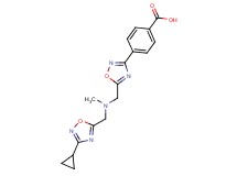 4-(5-{[[(3-cyclopropyl-1,2,4-oxadiazol-5-yl)methyl](methyl)amino]methyl}-1,2,4-oxadiazol-3-yl)benzoic acid