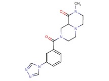 2-methyl-8-[3-(4H-1,2,4-triazol-4-yl)benzoyl]hexahydro-2H-pyrazino[1,2-a]pyrazin-1(6H)-one