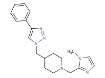 1-[(1-methyl-1H-imidazol-2-yl)methyl]-4-[(4-phenyl-1H-1,2,3-triazol-1-yl)methyl]piperidine bis(trifluoroacetate)