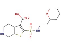 2-({[2-(tetrahydro-2H-pyran-2-yl)ethyl]amino}sulfonyl)-4,5,6,7-tetrahydrothieno[2,3-c]pyridine-3-carboxylic acid