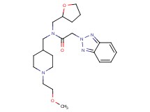 2-(2H-1,2,3-benzotriazol-2-yl)-N-{[1-(2-methoxyethyl)-4-piperidinyl]methyl}-N-(tetrahydro-2-furanylmethyl)acetamide
