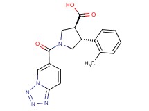 (3S*,4R*)-4-(2-methylphenyl)-1-(tetrazolo[1,5-a]pyridin-6-ylcarbonyl)pyrrolidine-3-carboxylic acid