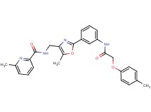 6-methyl-N-{[5-methyl-2-(3-{[(4-methylphenoxy)acetyl]amino}phenyl)-1,3-oxazol-4-yl]methyl}-2-pyridinecarboxamide