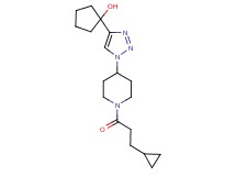 1-{1-[1-(3-cyclopropylpropanoyl)piperidin-4-yl]-1H-1,2,3-triazol-4-yl}cyclopentanol