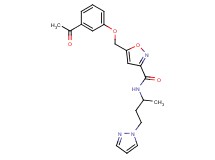 5-[(3-acetylphenoxy)methyl]-N-[1-methyl-3-(1H-pyrazol-1-yl)propyl]-3-isoxazolecarboxamide