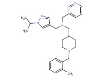 1-(1-isopropyl-1H-pyrazol-4-yl)-N-{[1-(2-methylbenzyl)-4-piperidinyl]methyl}-N-(3-pyridinylmethyl)methanamine