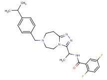 2,5-difluoro-N-{1-[7-(4-isopropylbenzyl)-6,7,8,9-tetrahydro-5H-[1,2,4]triazolo[4,3-d][1,4]diazepin-3-yl]ethyl}benzamide